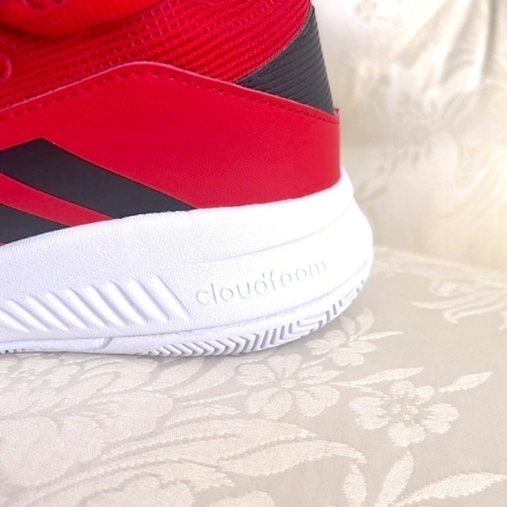 Brand New Adidas Boys CF Ilation 2.0 Mid Top Red & Black Basketball Sneakers - Picture 9 of 16